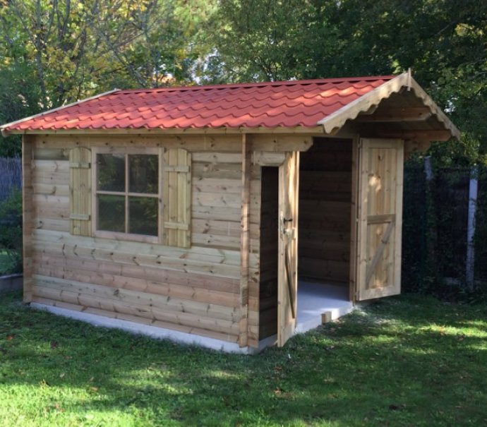Abri de jardin en bois 2 pentes